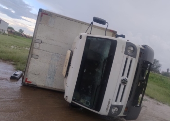 Holambra: Temporal com forte vento derruba árvores, tomba caminhão e causa prejuízos