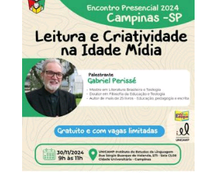 Palestra na Unicamp debate importância da formação de leitores