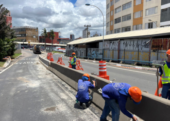 Viaduto Miguel Vicente Cury recebe barreira de proteção