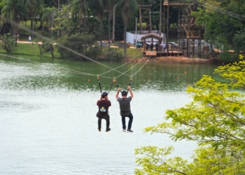 Tirolesa é a nova atração aos visitantes da Lagoa do Taquaral; abertura ao público será dia 28