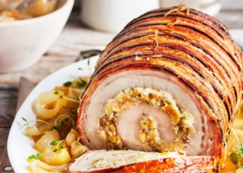 Dica de nutricionista para a ceia de Natal: lombo recheado com maçã