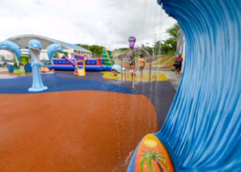 Parque Molhado no Campo Grande já recebeu 1,5 mil crianças em 15 dias de funcionamento