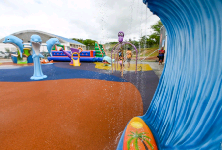 Parque Molhado no Campo Grande já recebeu 1,5 mil crianças em 15 dias de funcionamento