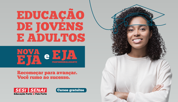 Sesi tem vagas gratuitas na Educação de Jovens e Adultos com a opção profissionalizante