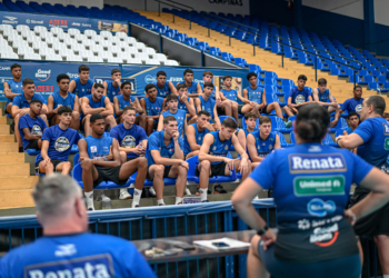 Base do Vôlei Renata se apresenta e inicia trabalhos no Taquaral