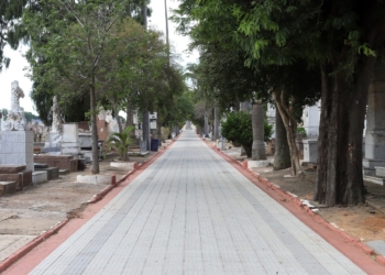 Troca e restauro de piso do Cemitério da Saudade são concluídos