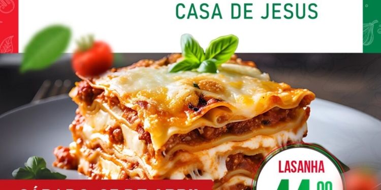 Nova edição da Lasanha Beneficente da Casa de Jesus será neste próximo sábado