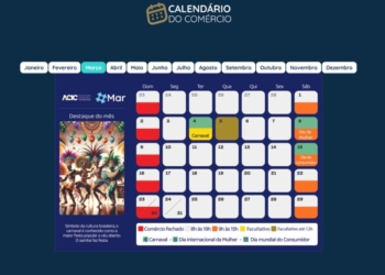 Acic divulga Calendário do Comércio 2025 com horários de funcionamento; confira