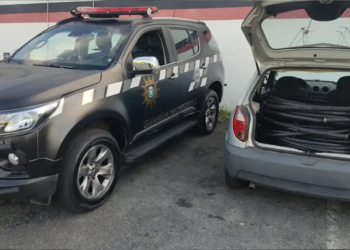Dupla que agia à luz do dia no Jardim Santa Lúcia é presa por furtar 120kg de fios
