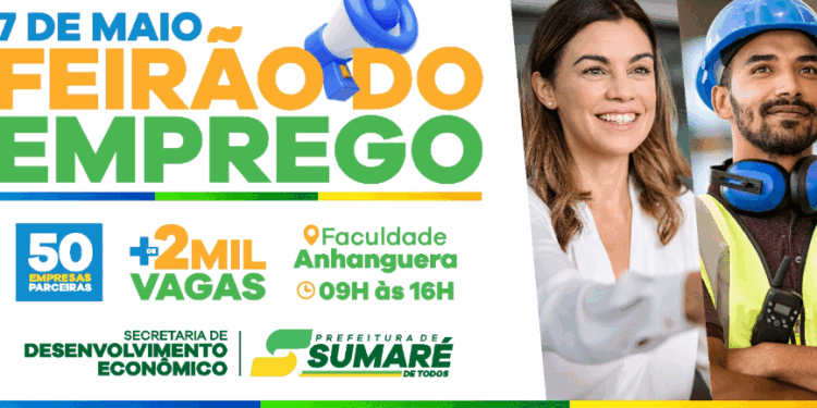 Sumaré promove Feirão de Emprego com mais de 2 mil vagas em diversas áreas