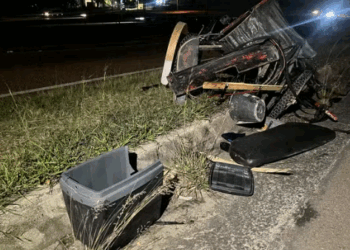 Charrete, carro e duas motos se envolvem em acidente e uma pessoa morre