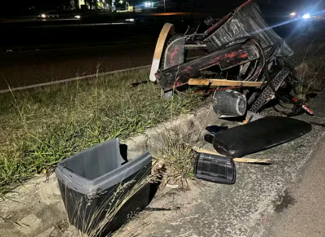 Charrete, carro e duas motos se envolvem em acidente e uma pessoa morre