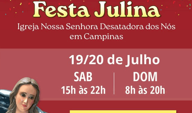 Desatadora dos Nós realiza festa julina neste final de semana