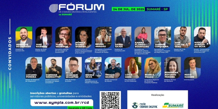Sumaré sedia Fórum de Cidades Digitais e Inteligentes nesta quinta-feira