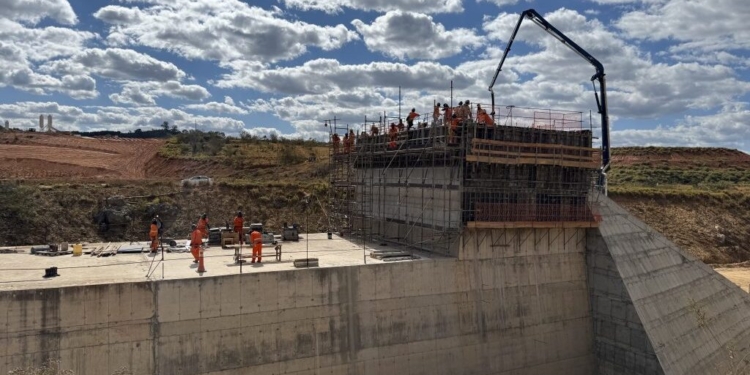 Obras da Barragem de Duas Pontes atingem 44% da execução