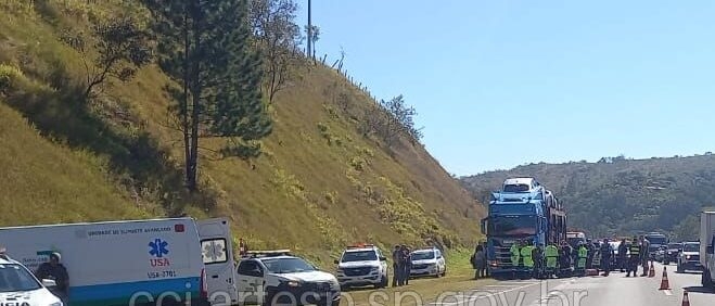 Motorista de caminhão é baleado na Rodovia D. Pedro I, em Valinhos