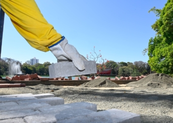 Instalação do piso intertravado na Lagoa do Taquaral chega à reta final