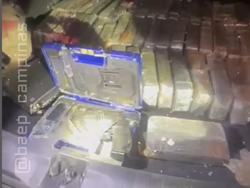 Homem é preso em Campinas com R$ 2,5 milhões em pasta-base de cocaína e duas pistolas