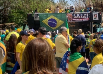 Campineiros se reúnem na Pedreira do Chapadão em ato pró-Bolsonaro