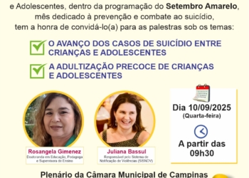 Setembro amarelo: evento na Câmara debate suicídio entre crianças e adolescentes