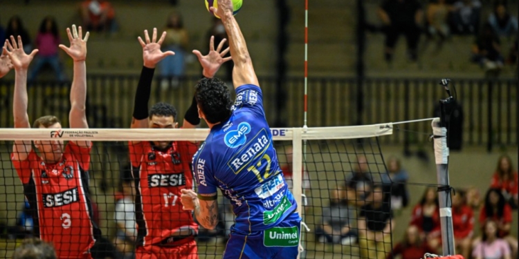 Vôlei Renata é superado pelo Sesi Bauru e perde a invencibilidade no Paulista