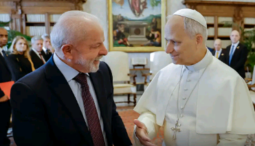 Lula se reúne com papa Leão XIV no Vaticano