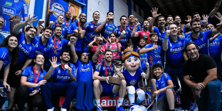 Com Taquaral lotado, Vôlei Renata ganha do Suzano e conquista quinto título estadual