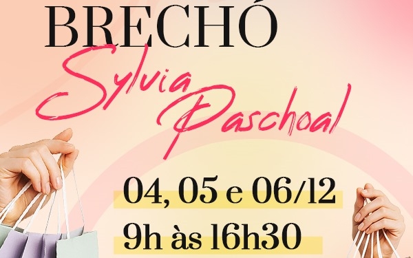 Brechó Sylvia Paschoal começa a partir de quinta com renda para obras assistenciais