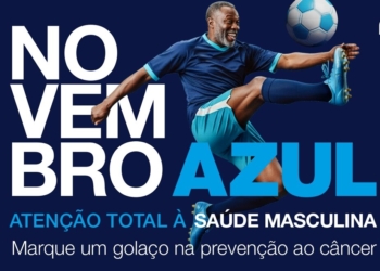 Gol inflável chama atenção e conscientiza sobre câncer de próstata