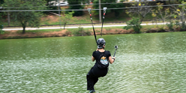 Tirolesa do Taquaral funciona todos os dias a partir desta segunda-feira