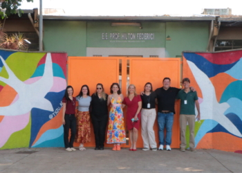 Graffiti inspirado nas andorinhas de Campinas é inaugurado em escola pública