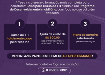 Yees inc. abre inscrições para formação de corretores de imóveis