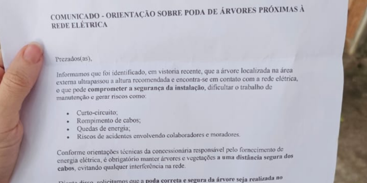 Nova Odessa alerta para golpe sobre falsa notificação de podas de árvores