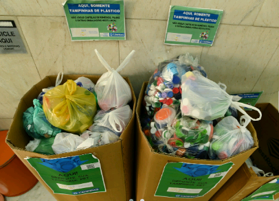 Programa entrega mais de 700 quilos de tampas plásticas a entidades de Campinas