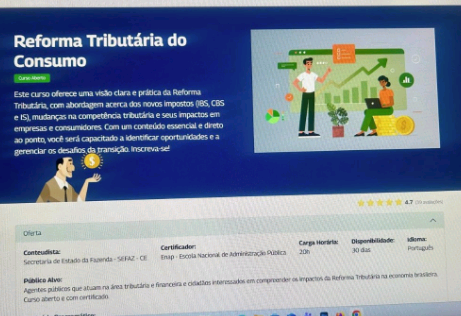 Enap abre curso sobre a Reforma Tributária para servidores e cidadãos