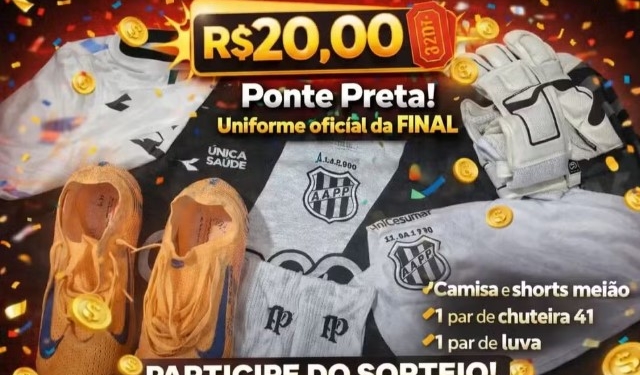 Ponte Preta: Pacheco rifa uniforme do título da Série C
