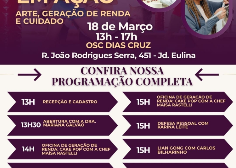 Mulheres em Ação promove oficinas, geração de renda e serviços gratuitos em Campinas