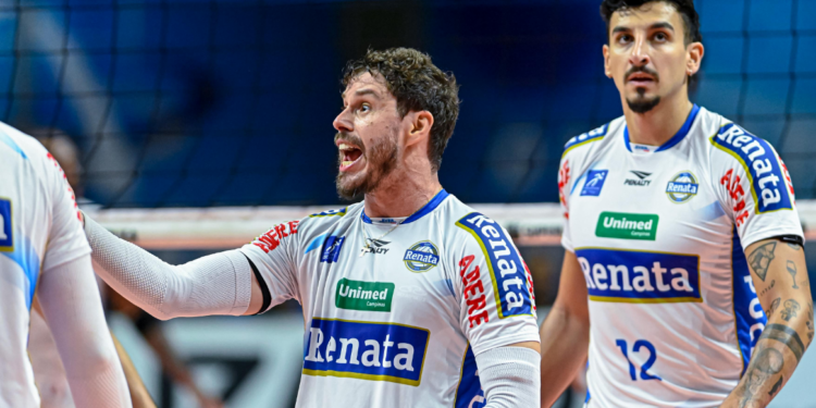 Vôlei Renata vence Suzano e retorna à vice-liderança da Superliga Masculina