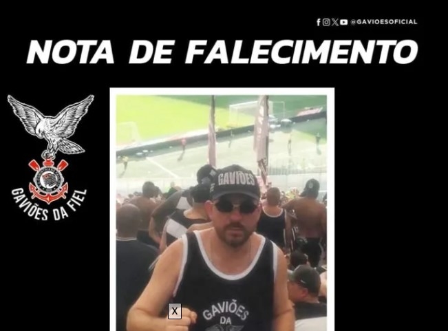 Torcedor morre após ser baleado na cabeça na sede da Gaviões da Fiel em Indaiatuba