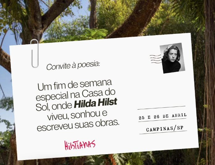 Casa do Sol realiza terceira edição de festival em homenagem a Hilda Hilst