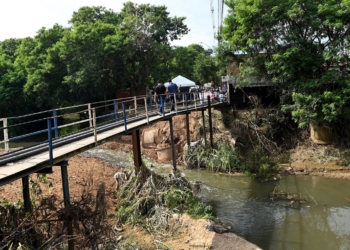 Nova ponte na Estrada do Felipão deve ficar pronta em seis meses