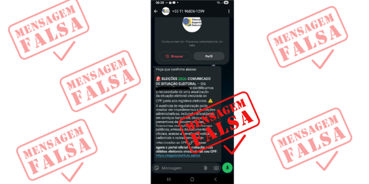 TRE-SP alerta para falsa comunicação sobre débitos eleitorais em aplicativo de mensagem