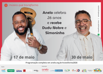 Anelo celebra 26 anos com apresentações de Dudu Nobre e Wilson Simoninha 