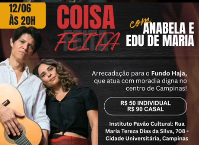 Espetáculo une celebração do Dia dos Namorados, música e solidariedade em Campinas